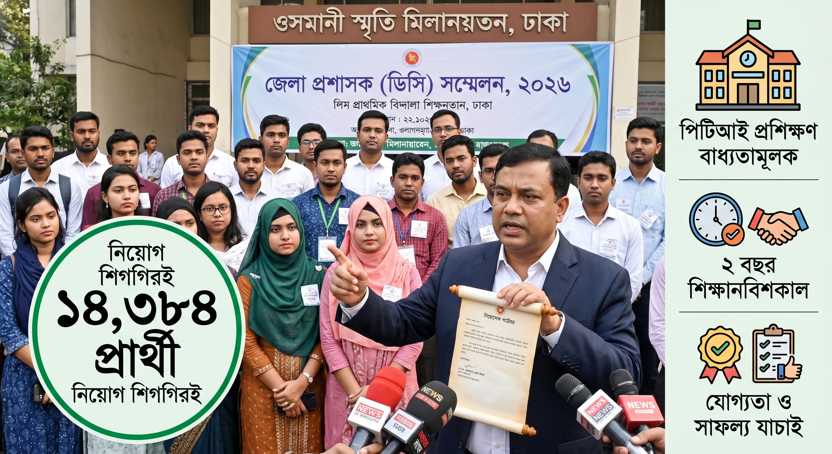 শর্ত সাপেক্ষে ১৪ হাজার প্রাথমিক শিক্ষকের নিয়োগ শিগগিরই! 
