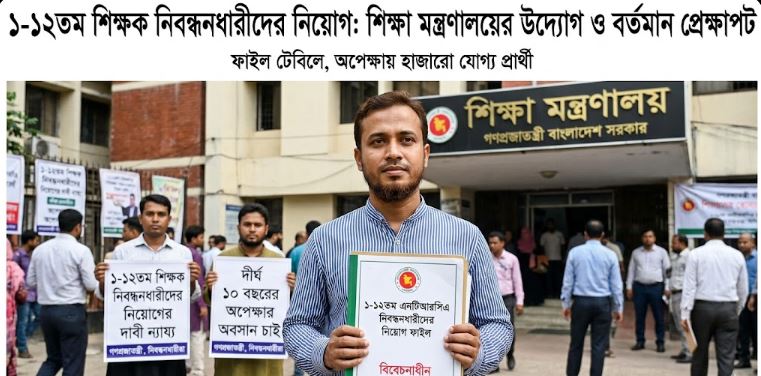 ১-১২তম শিক্ষক নিবন্ধনধারীদের নিয়োগ: বর্তমান পরিস্থিতি ও এনটিআরসিএ-এর পরিকল্পনা