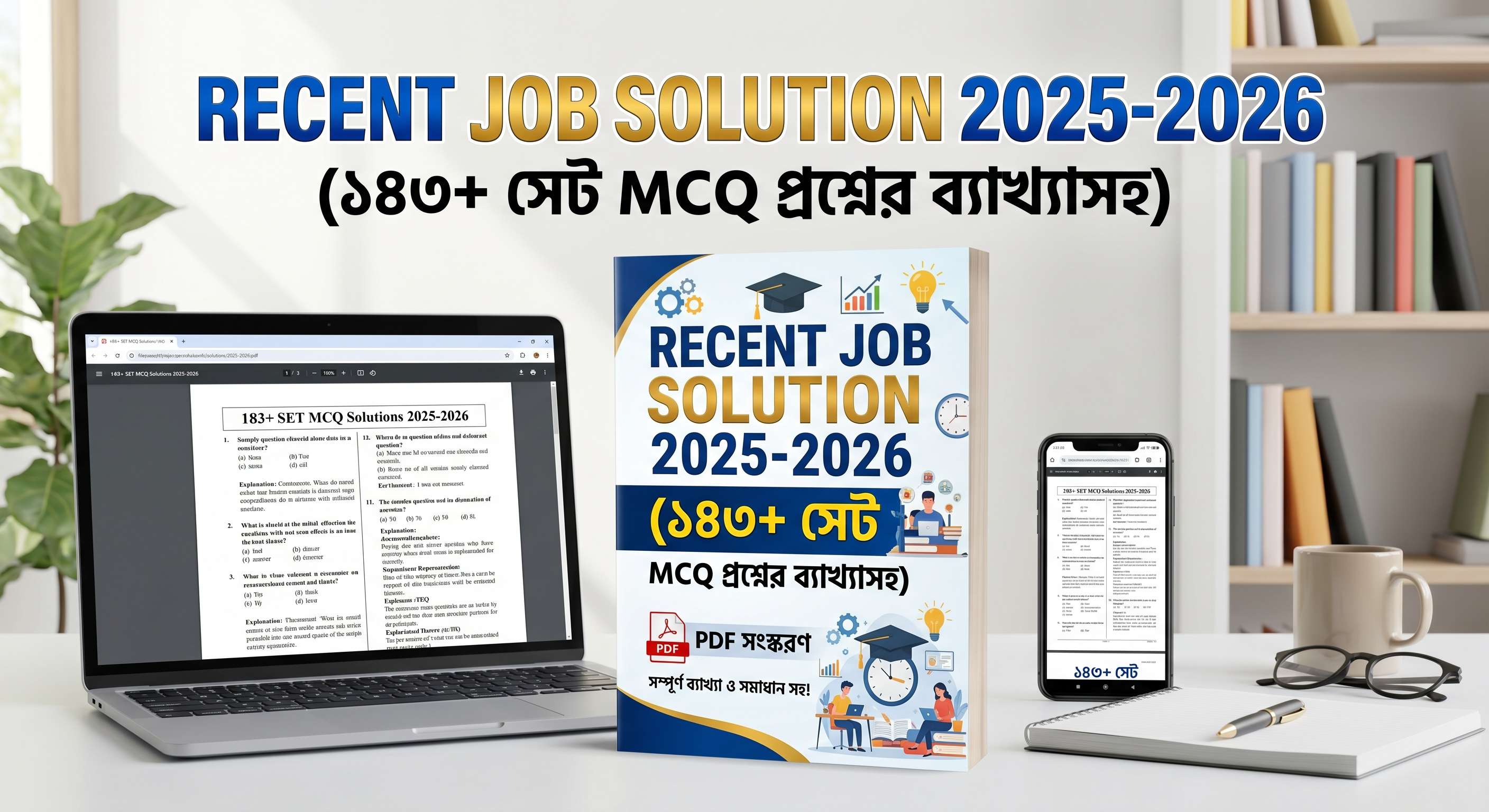 Recent Job Solution 2025-2026 ( ১৪৩+সেট MCQ প্রশ্নের ব্যাখ্যাসহ) PDF