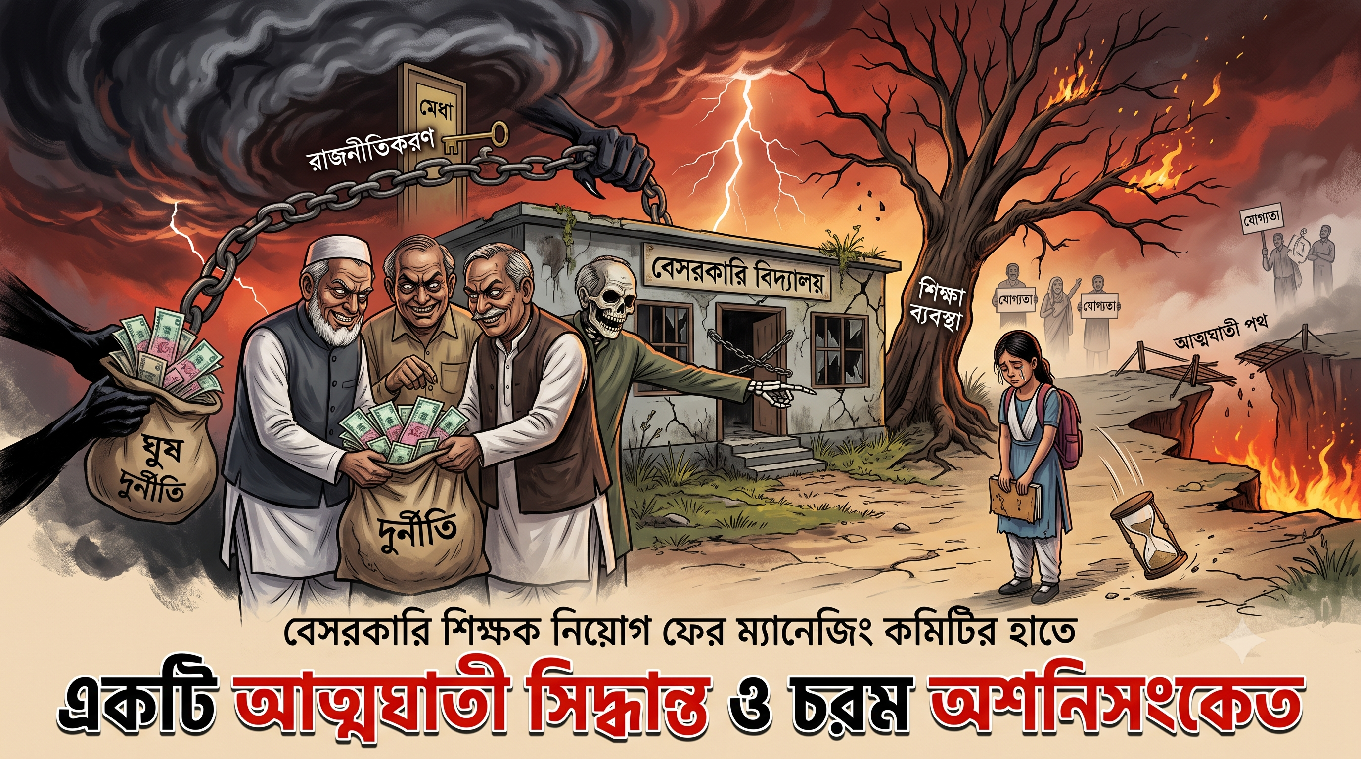 বেসরকারি শিক্ষক নিয়োগ ফের ম্যানেজিং কমিটির হাতে: একটি আত্মঘাতী সিদ্ধান্ত ও চরম অশনিসংকেত