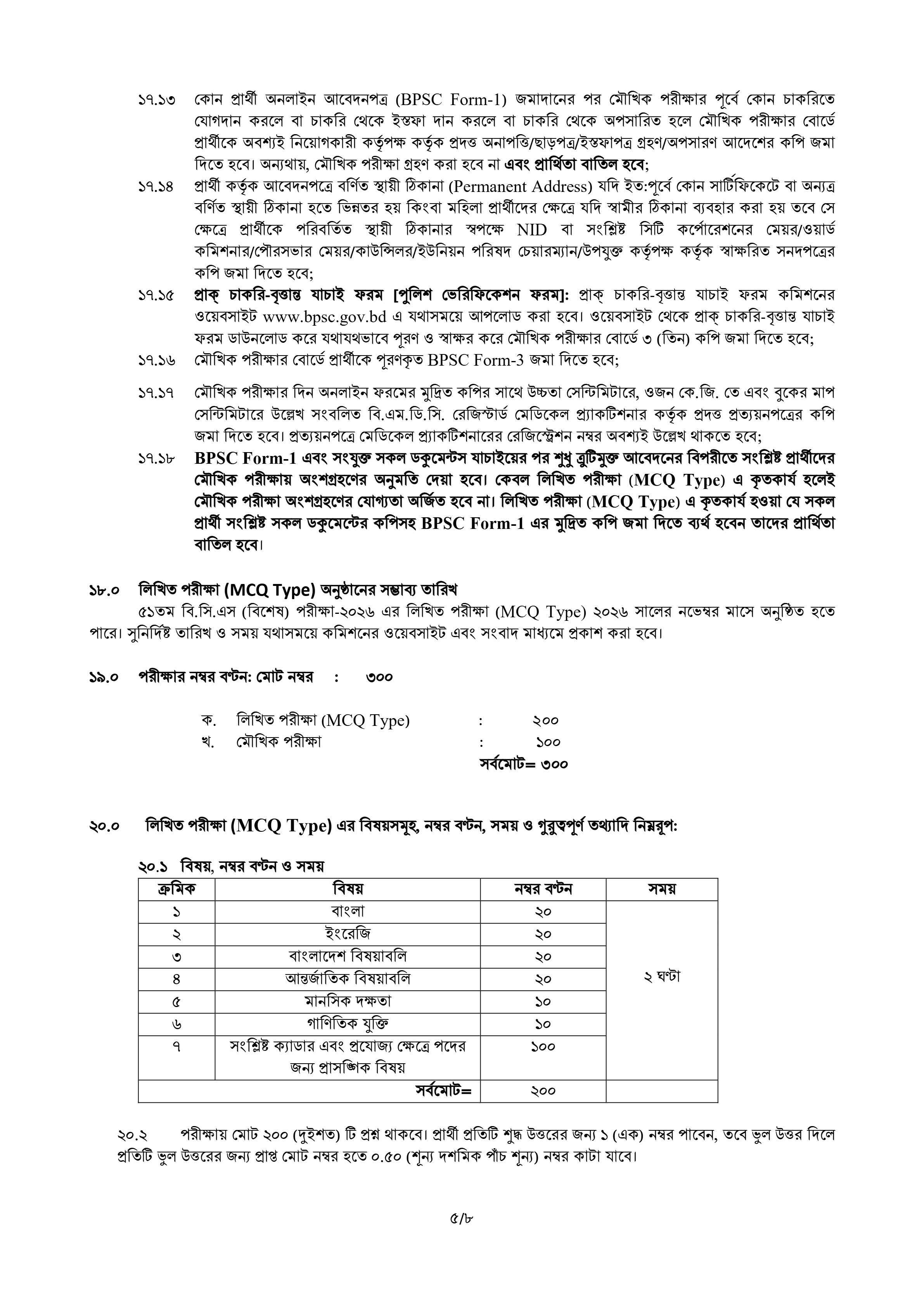 ৫০০০ পদে ৫১তম বিসিএস (বিশেষ) নিয়োগ বিজ্ঞপ্তি প্রকাশ ২০২৬ - স্বাস্থ্য ক্যাডারের 